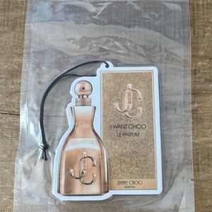 NEW Luxury Jimmy Choo I Want Choo Air Freshener Freshie ~ UNOPENED